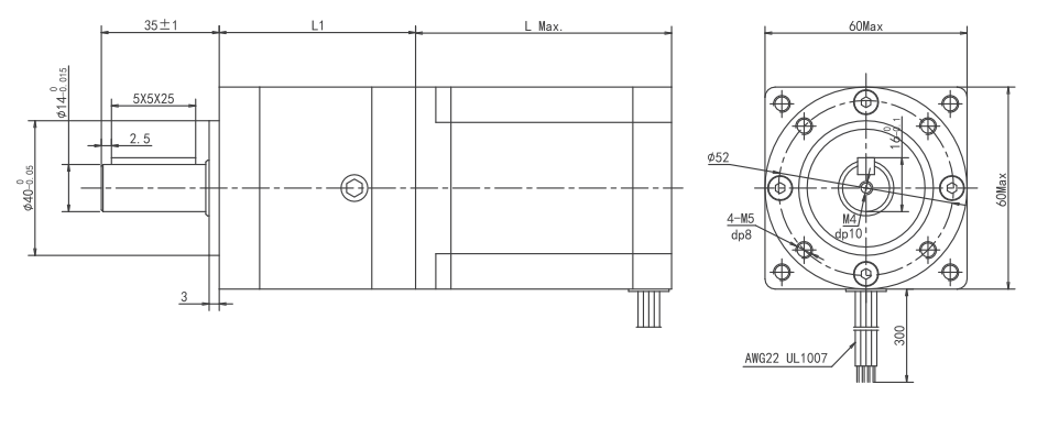 Moteur &agrave; rouleau de rideau plan&eacute;taire avec dessin technique de bo&icirc;te de vitesses